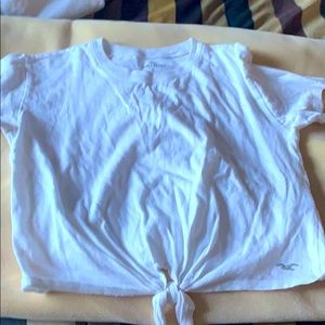 White hollister crop top